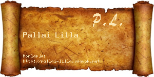 Pallai Lilla névjegykártya